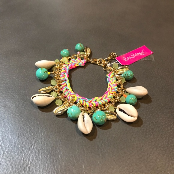 Lilly Pulitzer Spring Bound Bracelet Shell & Gold - Picture 1 of 5